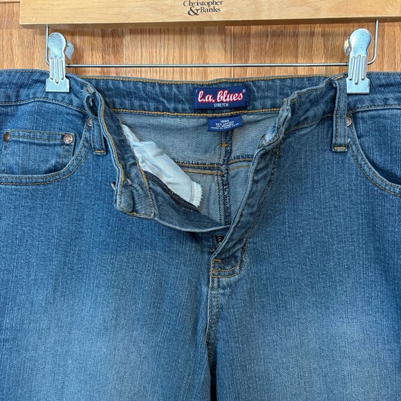 Vtg L.A. Blues Womens Stretch Jeans 18WS 18 WS Wide Short Med Wash Hi Rise 36x28 - Picture 5 of 6